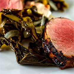 Pork Tenderloin and Collard Greens - Recipe photo by cblackwell44