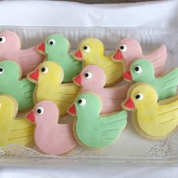 Fondant Covered Sugar Cookie Ducks - Recipe photo by Megan