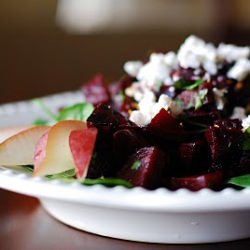Roasted Beet Goat Cheese Pear Salad - Recipe photo by katie102006