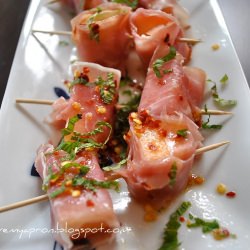 Prosciutto – Cantaloupe Bites - Recipe photo by ijustlovemyapron