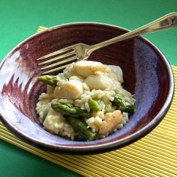 Asparagus and Sea Scallop Risotto - Recipe photo by Sortachef