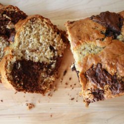 Dark Chocolate Swirled Banana Bread - Recipe photo by lululu