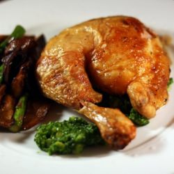 Roast Chicken with Ramp Pesto - Recipe photo by CulinaryStudio