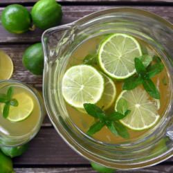 Mint and Lime Iced Green Tea - Recipe photo by oneordinaryday