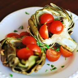 Grilled Lemon and Garlic Artichokes - Recipe photo by katie102006