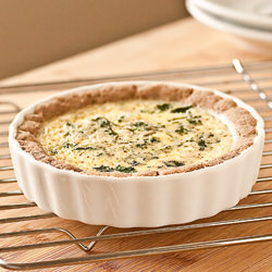 Goat Cheese Spinach Lemon Quiche - Recipe photo by dandysugar