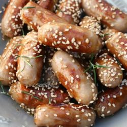 Pork Sausages - Recipe photo by drizzleanddip