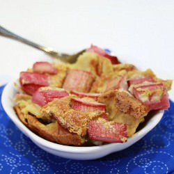 Rhubarb Clafoutis - Recipe photo by ivorypomegranate