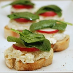 Radish Crostini Two Ways - Recipe photo by Circle B Kitchen