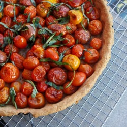 Whole Wheat Cherry Tomato Tart - Recipe photo by chiknpastry