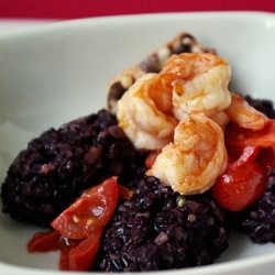 Black Rice Seafood Risotto - Recipe photo by Conviviando