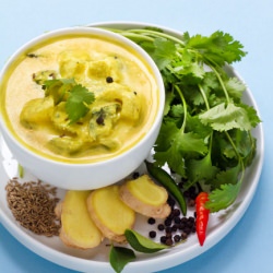 Yogurt Coconut Curry - Recipe photo by veggiebelly