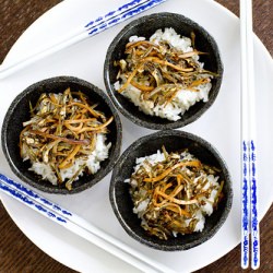 Dried Sardines with Bean Curd - Recipe photo by FoodMayhem