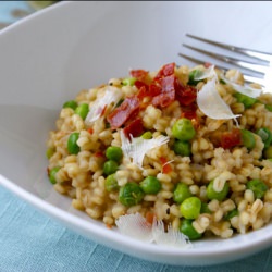 Barley Risotto with Peas - Recipe photo by nourishnetwork