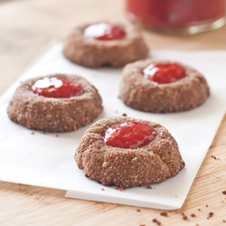 Almond Butter Thumbprint Cookies - Recipe photo by dandysugar