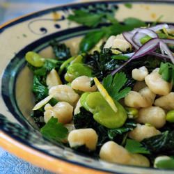 Cavatelli with Fava Beans - Recipe photo by feedingmaybelle