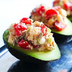 Stuffed Avocados with Chipotle Mayo - Recipe photo by Rawmazing