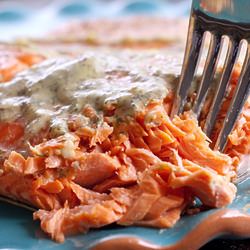 Salmon with Mustard Dill Sauce - Recipe photo by LifesAmbrosia