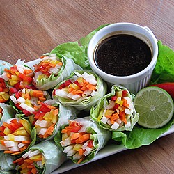 Vegetarian Spring Rolls - Recipe photo by BakersRoyale