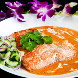 Grilled Salmon Panang - Recipe photo by kaweah