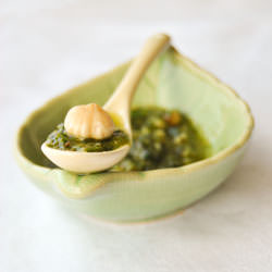 Hazelnut and Wild Herbs Pesto - Recipe photo by paneburroemarmellata