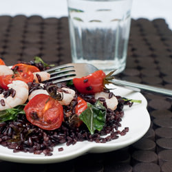 Black Rice with Shrimps - Recipe photo by lucullian