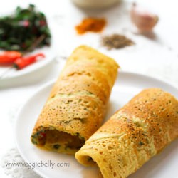Chickpea Flour Crepe - Recipe photo by veggiebelly