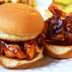 BBQ Pulled Chicken Sandwiches - Recipe photo by Comfort of Cooking