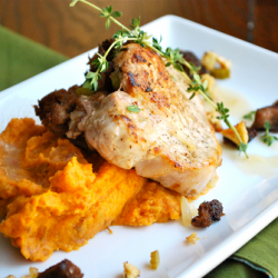 Rye-Stuffed Pork Chops - Recipe photo by asweetpeachef