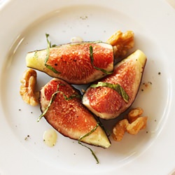 Fig Salad with Walnuts and Mint - Recipe photo by CookandBeMerry