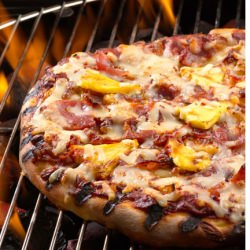 Grilled Pizza with Ham & Pineapple - Recipe photo by BillBrady
