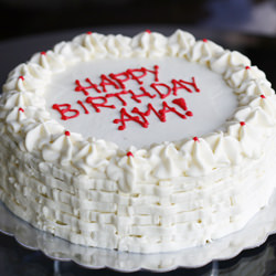 Yellow Cake w/ Whipped Cream Icing - Recipe photo by bakingbetweencities
