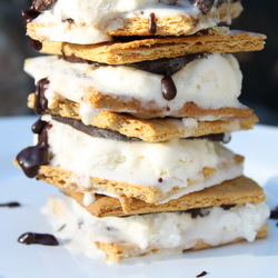 S'mores Ice Cream Sandwiches - Recipe photo by itsybitsyfoodies