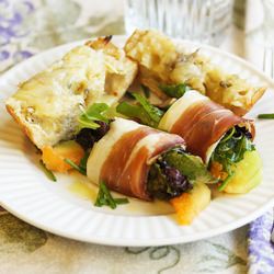 Speck Wrapped Melon - Recipe photo by CookandBeMerry