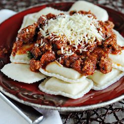 Paula Deen's Skillet Ravioli - Recipe photo by DineandDish