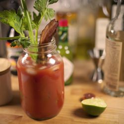 Breakfast Bloody Mary w/Bacon - Recipe photo by DeepFriedSouth