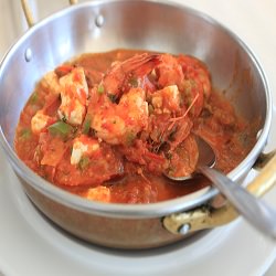 Spicy Prawn Saganaki from Mykonos! - Recipe photo by joudiek
