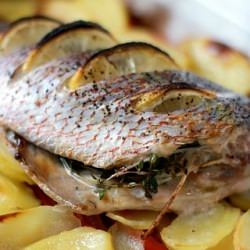 Baked Red Snapper & Veggies - Recipe photo by koreanamericanmommy