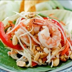 Thailand Street Food: Papaya Salad - Recipe photo by SpicyGreenMango