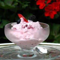 Eggless Summer Berry Ice Cream - Recipe photo by savoringtimeinthekitchen