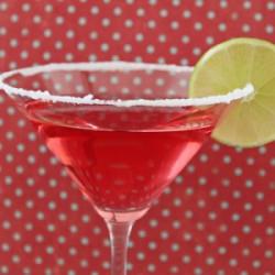 Champagne Pomegrantate Cosmo - Recipe photo by grinandbakeit