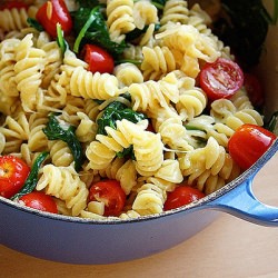 Creamy Lemon Pasta Spinach & Tomato - Recipe photo by Comfort of Cooking
