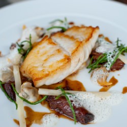 Panfried Turbot, Samphire, Cockles - Recipe photo by londoneater