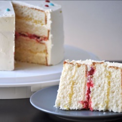 Lemon Raspberry Cake - Recipe photo by aibakecake