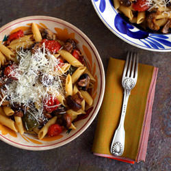 Penne with Roasted Vegetables - Recipe photo by cafefernando