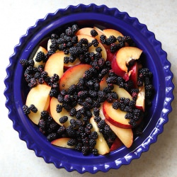 Plum & Blackberry Streusel Pie - Recipe photo by tresjolie