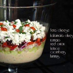 7-Layer Mediterranean Dip - Recipe photo by Circle B Kitchen