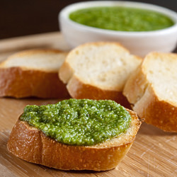 Arugula Walnut Pesto - Recipe photo by LifesAmbrosia