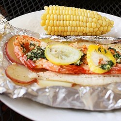 Grilled New England Seafood Bake - Recipe photo by Comfort of Cooking