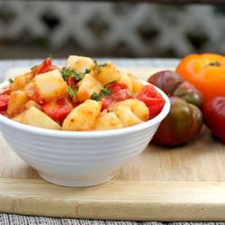 Spiced Tomato Potato Salad - Recipe photo by mletrud